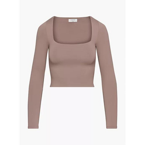 Aritzia Babaton CONTOUR SQUARENECK LONGSLEEVE in Brown